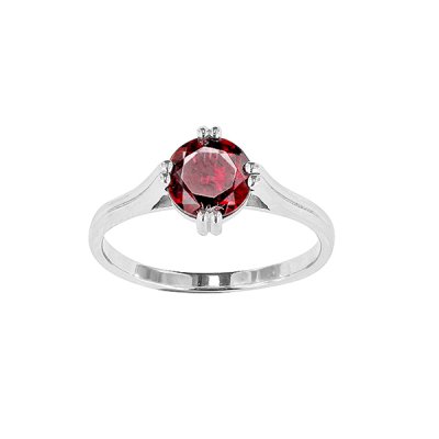 Sterling Silver Garnet Ring