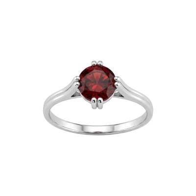 Sterling Silver Garnet Ring