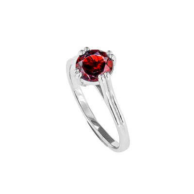 Sterling Silver Garnet Ring