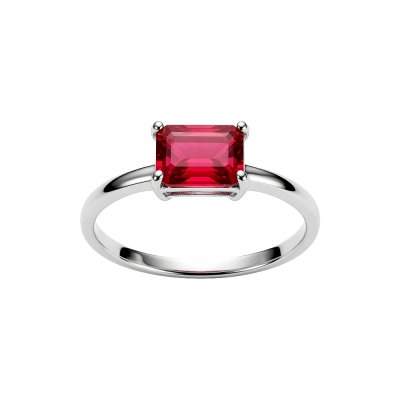 Sterling Silver Ruby Ring