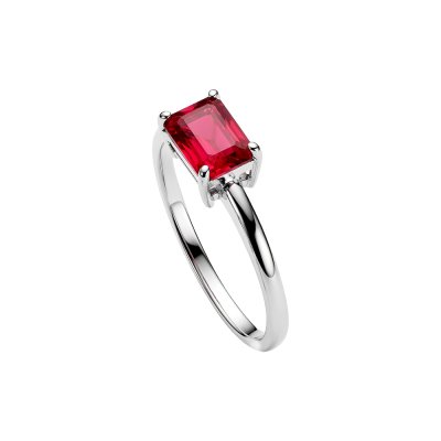 Sterling Silver Ruby Ring
