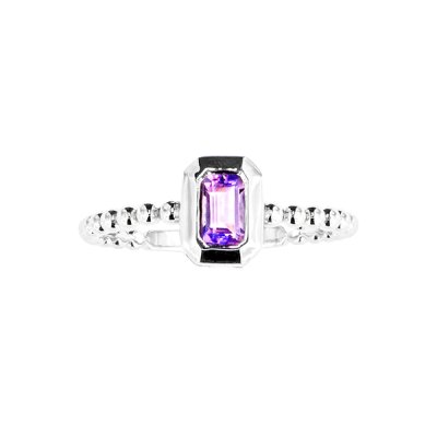 Sterling Silver Amethyst Soliatire Ring