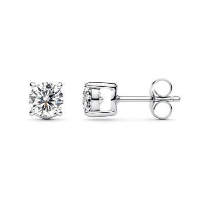 Sterling Silver Moissanite Stud Earrings
