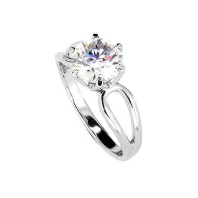 Sterling Silver Moissanite Ring