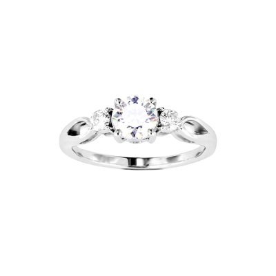 Sterling Silver Moissanite Ring