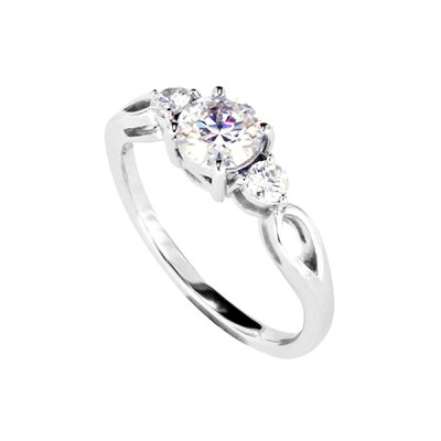 Sterling Silver Moissanite Ring