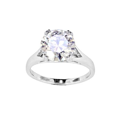 Sterling Silver Moissanite Ring