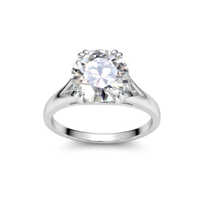 Sterling Silver Moissanite Ring