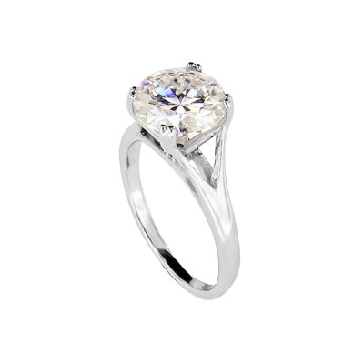 Sterling Silver Moissanite Ring
