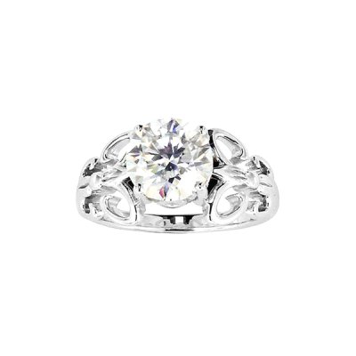Sterling Silver Moissanite Ring