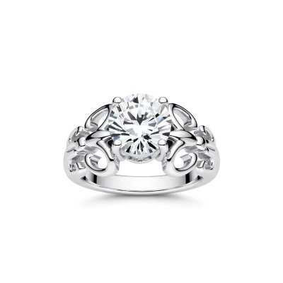Sterling Silver Moissanite Ring