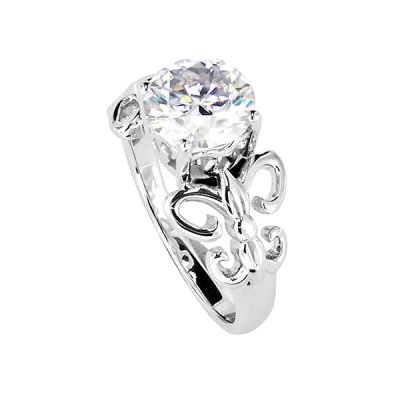 Sterling Silver Moissanite Ring