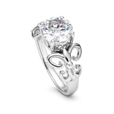Sterling Silver Moissanite Ring