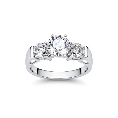 Sterling Silver Moissanite Ring