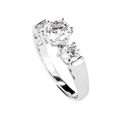 Sterling Silver Moissanite Ring