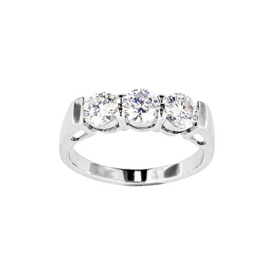 Sterling Silver Moissanite Ring