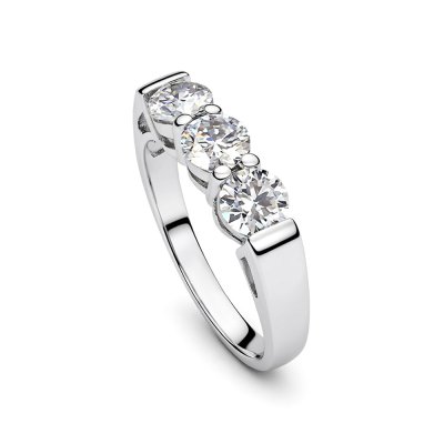 Sterling Silver Moissanite Ring