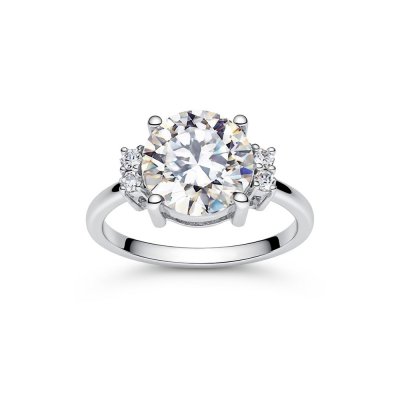 Sterling Silver Moissanite Ring