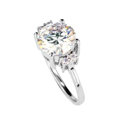 Sterling Silver Moissanite Ring