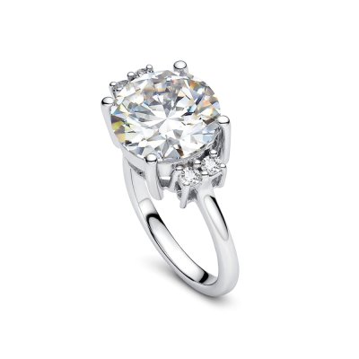 Sterling Silver Moissanite Ring