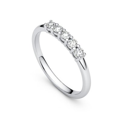 Sterling Silver Moissanite Ring