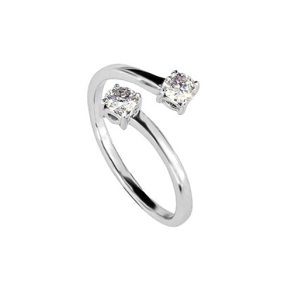 Sterling Silver Moissanite Ring