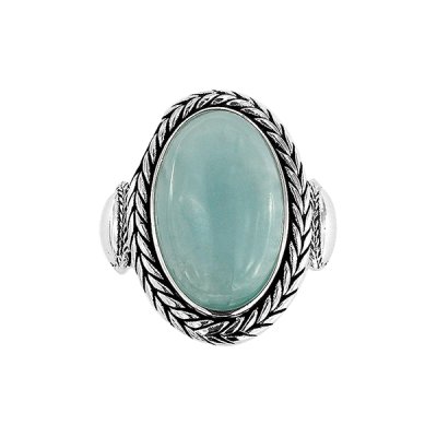 Sterling Silver Milky Aquamarine Ring