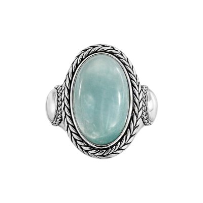 Sterling Silver Milky Aquamarine Ring