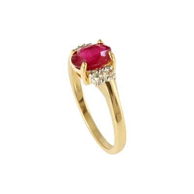 Sterling Silver Emerald and White Topaz Over 18K Yellow Gold Plated