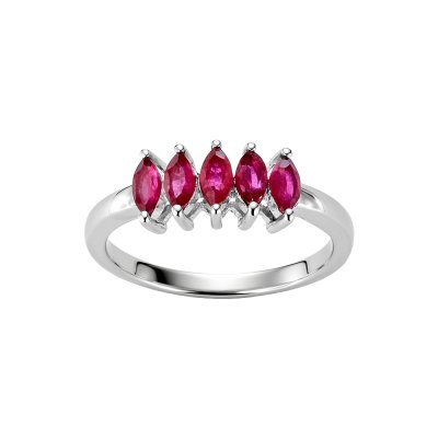 Sterling Silver Ruby Ring