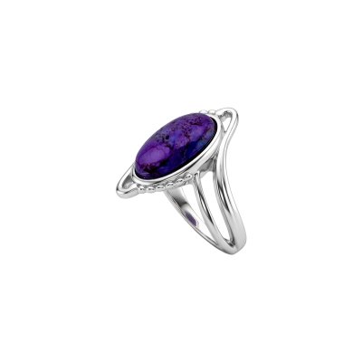 Purple Turquoise Sterling Silver Ring