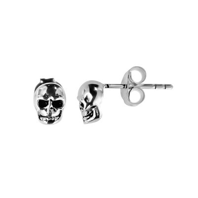 Sterling Silver Skull Earrings