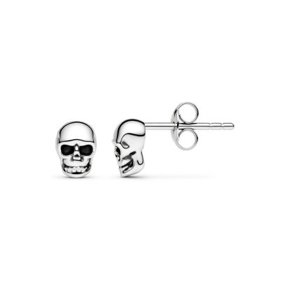 Sterling Silver Skull Earrings