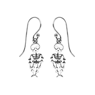 Sterling Silver Skeleton Earrings