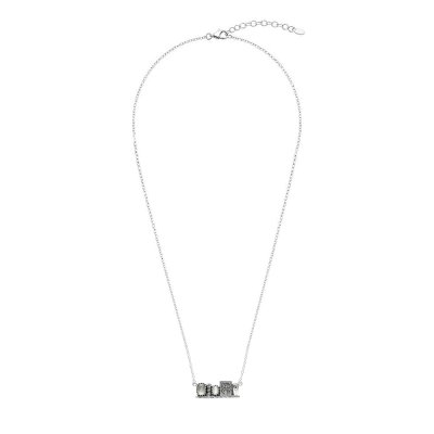 Sterling Silver Rainbow Moonstone with Labradorite Magical Grimoire Necklace 18 Inches