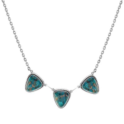 Sterling Silver Turquoise Necklace 18 Inches