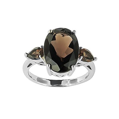 Sterling Silver Smoky Quartz Ring