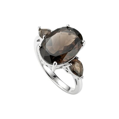 Sterling Silver Smoky Quartz Ring