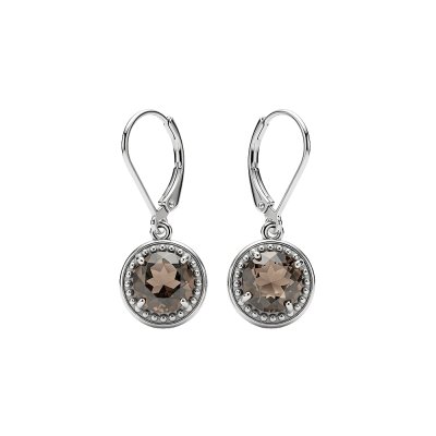 Sterling Silver Smoky Quartz Earrings