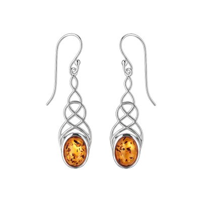 Sterling Silver Amber Earrings