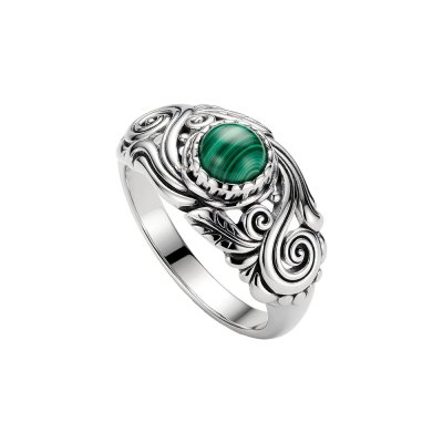 Sterling Silver Malachite Ring