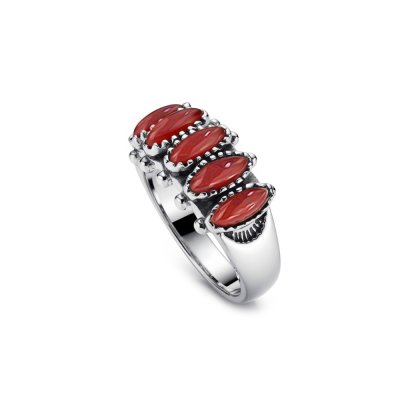 Sterling Silver Red Jasper Ring