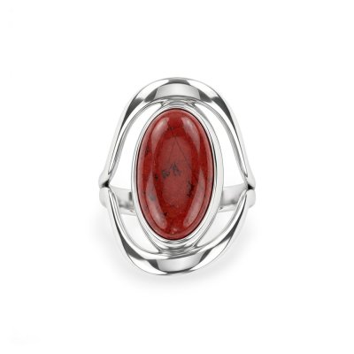 Sterling Silver Red Jasper Ring