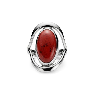 Sterling Silver Red Jasper Ring