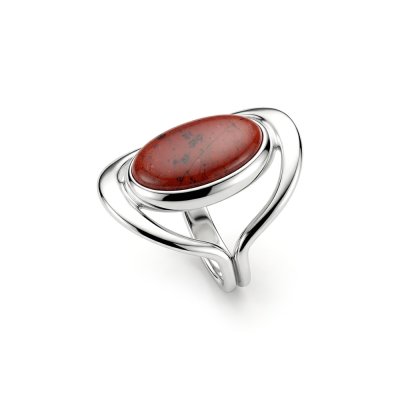 Sterling Silver Red Jasper Ring