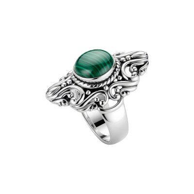 Sterling Silver Malachite Ring