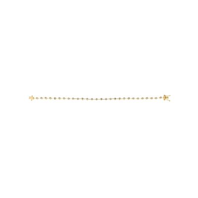 Sterling Silver Diamond Bracelet Over 18K Yellow Gold Plated 7.25 Inches