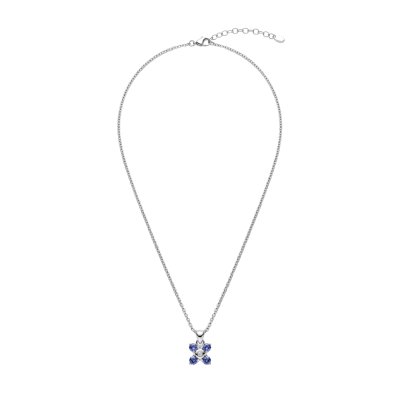 Sterling Silver Tanzanite With Chain 18 Inches