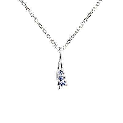 Sterling Silver Tanzanite With Chain 18 Inches