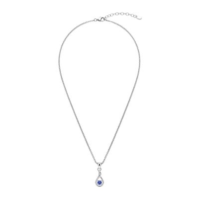 Sterling Silver Tanzanite With Chain 18 Inches